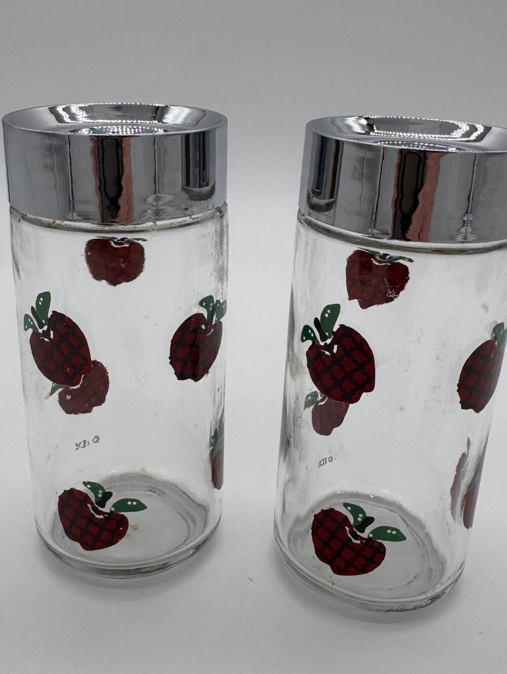 Applejack Pattern Vintage Anchor Hocking Salt & Pepper Shaker Set 1996